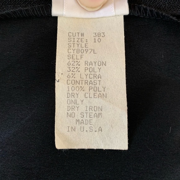 Vintage Tadashi Shoji Black Tuxedo Evening Gown - Picture 9 of 10